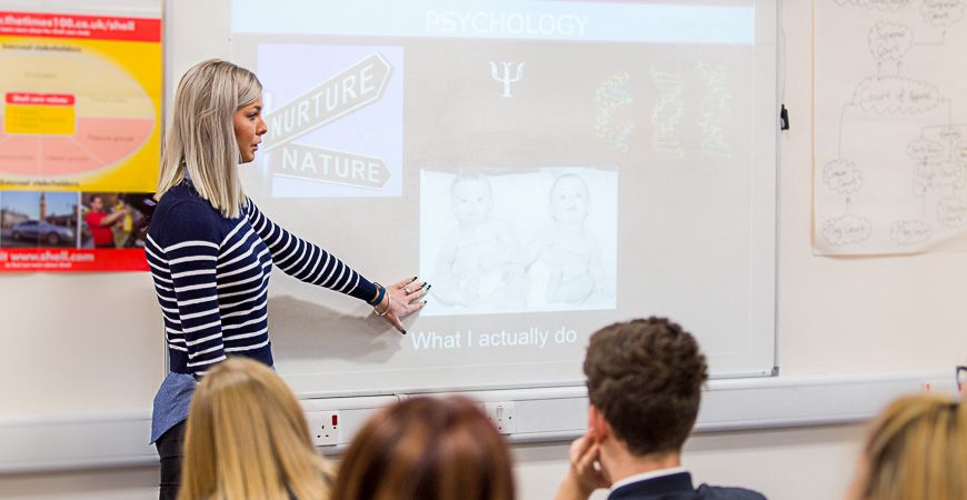 PhD student Tuesday Watts visits Braintree Sixth Form